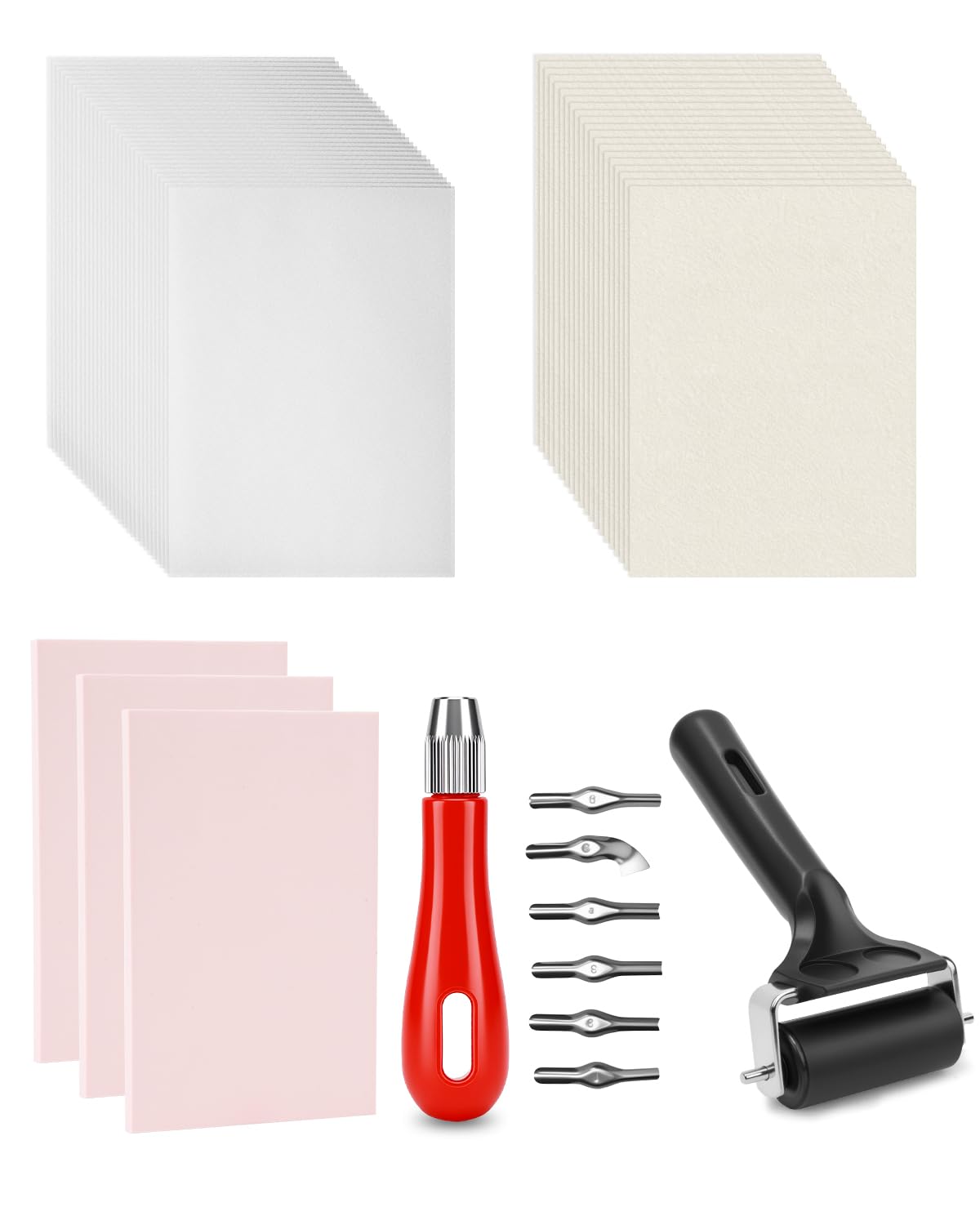 ZaKaBox Lino Printing Kit Linocut Kit - for Block Printing & DIY Crafts