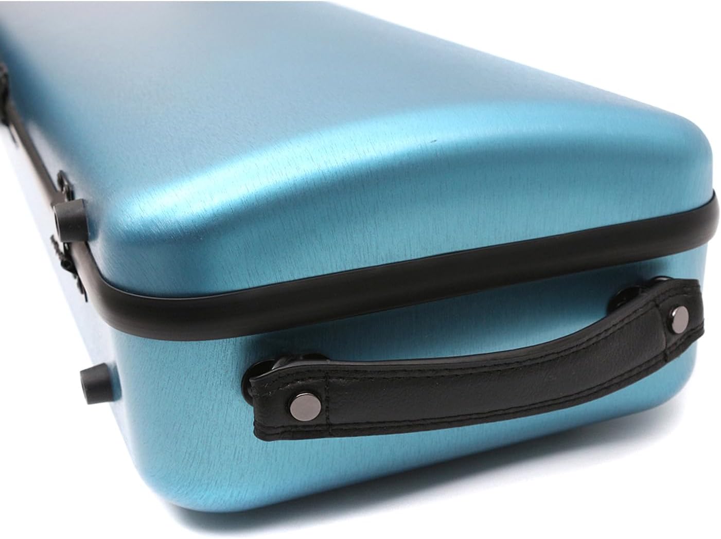 4/4 Full Size Carbon Fiber Rectangular Violin Case With Code Lock, Lightweight Colorful Box, Strong Strap (Blue), Case-46 MN