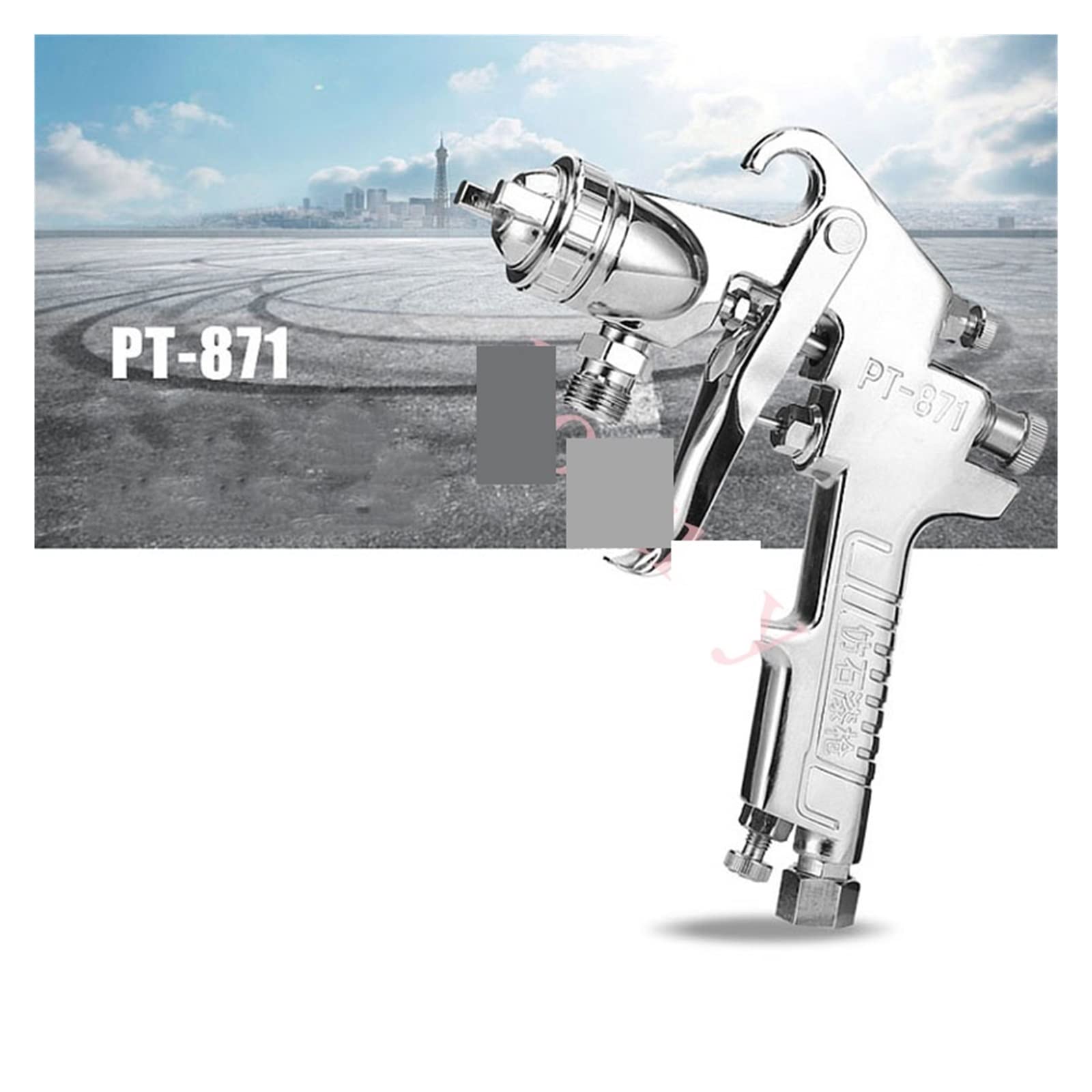 Pistolet natryskowy, 2L Zbiornik Ciśnieniowy Opryskiwacz Lateksowy Pistolet Do Malowania Farbą W Sprayu Komercyjny Marmur Kolorowy Pistolet Do Malowania Wody W Wodzie(3.5MM)