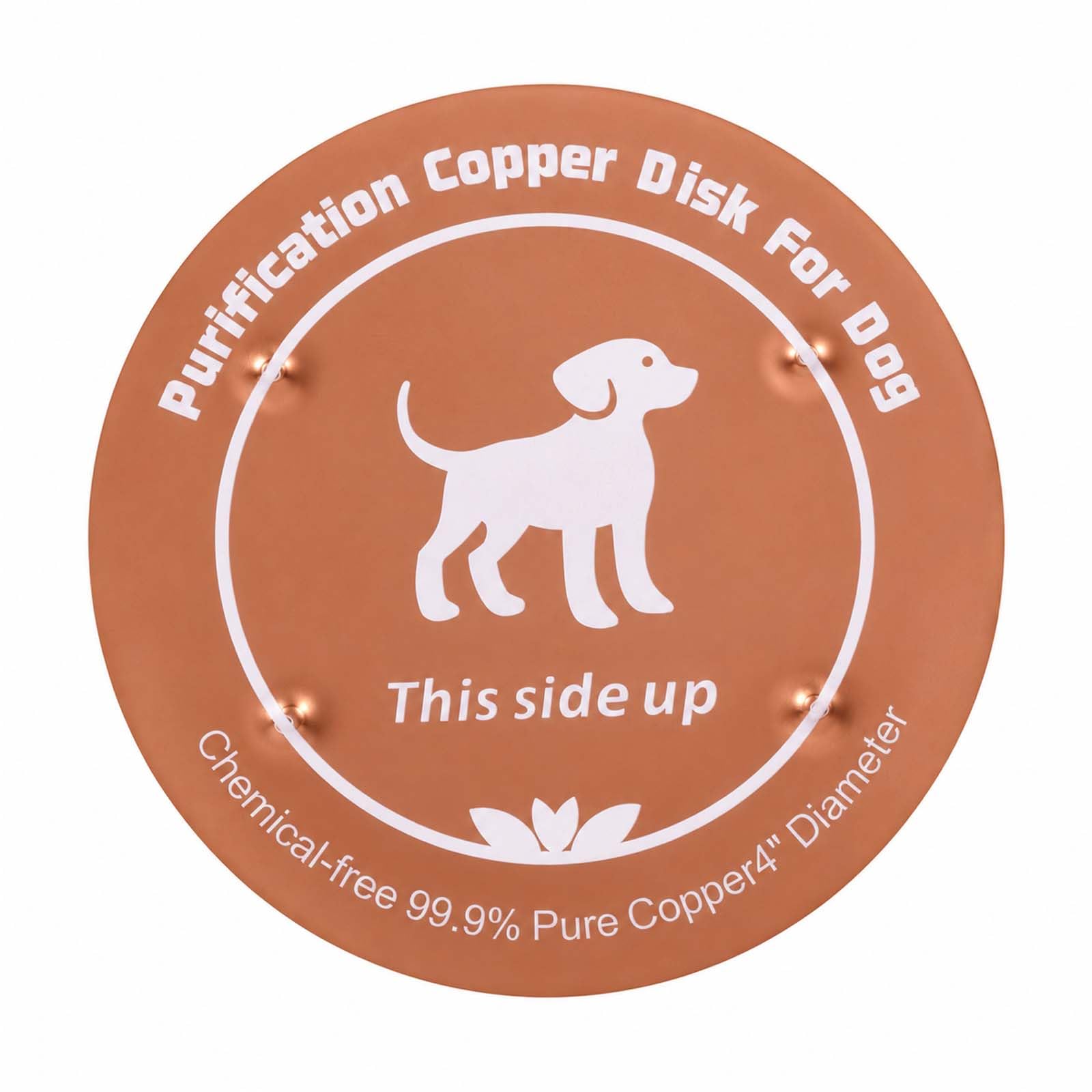 10 cm Copper Disc for Dog Water Bowls, Round Copper Disk for Pet Fountains