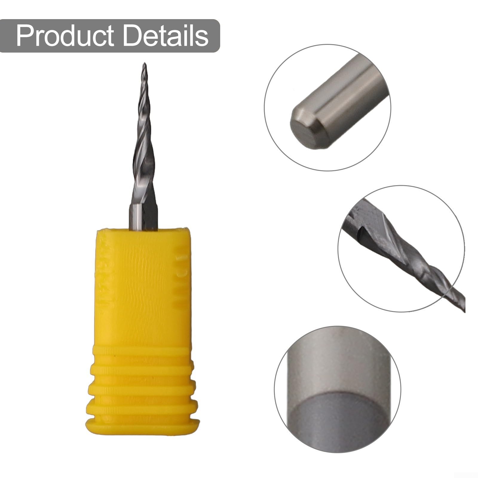 Fraise conique haute performance R0 25 mm 1 mm pour coupe de précision (0,25 mm)