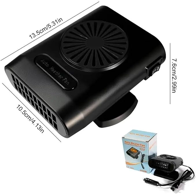 Calefactor Eléctrico Portátil 12V 200W Convector miniatura 3