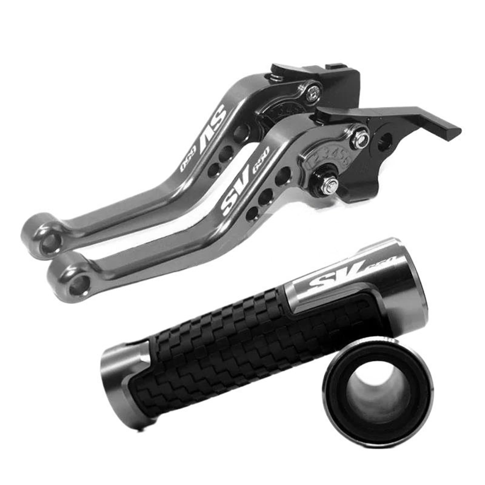 Leviers frein moto réglables gris pour réparer les commandes dures de Suzuki SV650