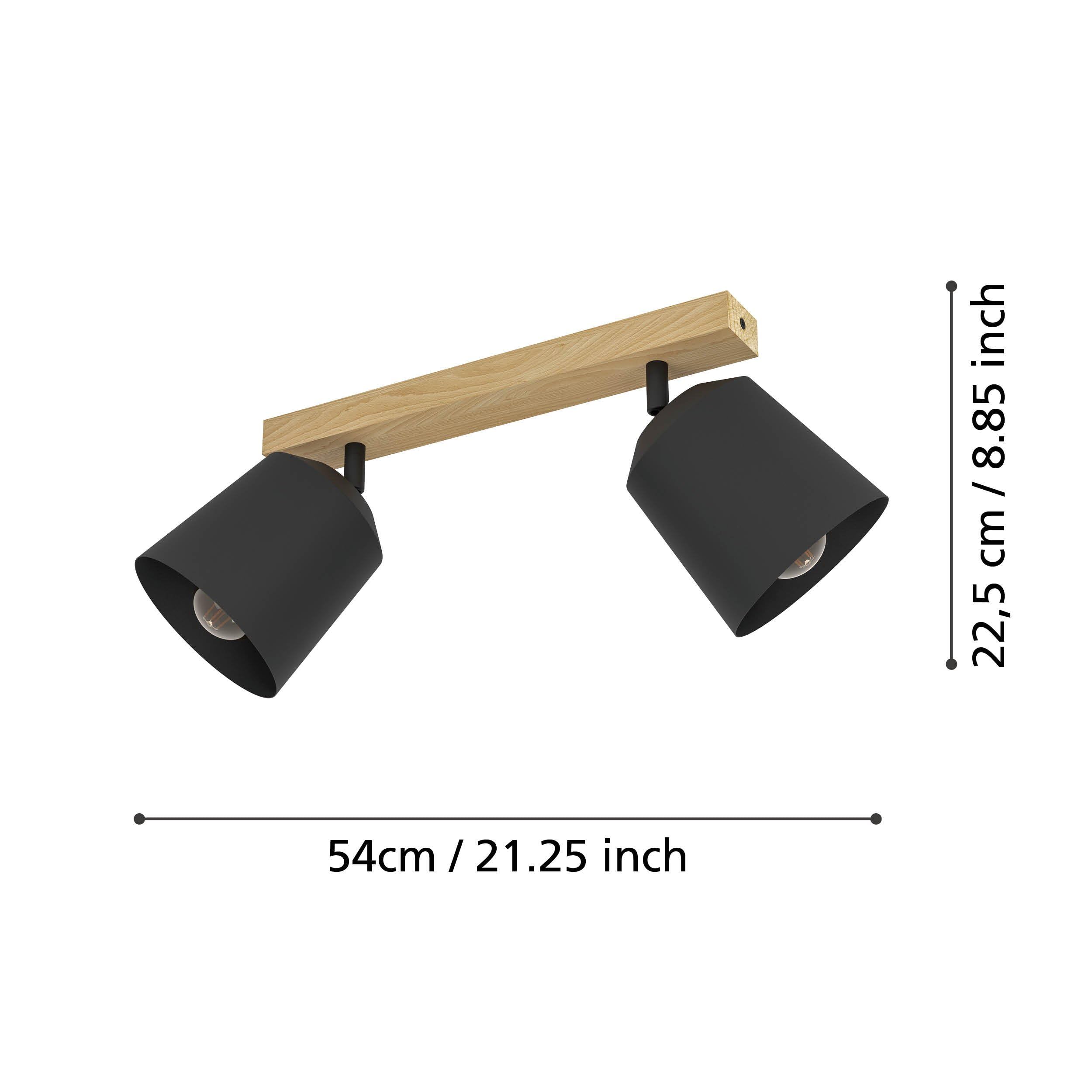 Eglo Rail spot Cotorro, rampe de 2 spots orientables, FSC100HB, barre de