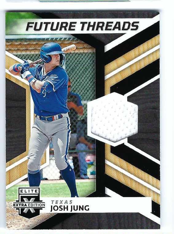 JOSH JUNG 2022 Panini Elite Extra Edition Future Threads #FT-JJ Player-Worn/Used Material Mem Baseball Rookie Card RC Texas Rangers