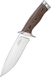 Gil Hibben Tundra Hunter Fixed Blade Knife – 420 HC Stainless Steel Blade, CNC Machined G10 Handle Scales, Stainless Steel Pommel – Rugged Hunting Knife for Outdoorsmen - 11” Overall