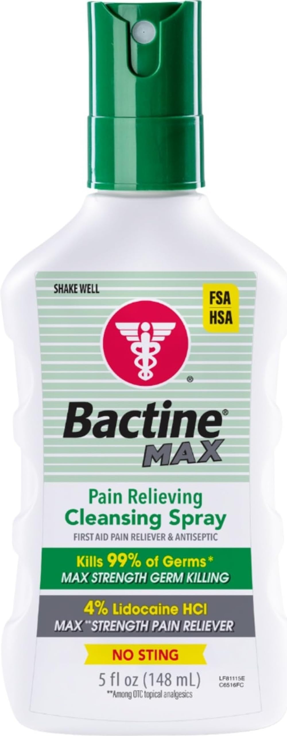 Bactine MAX First Aid Spray - Cleansing Spray with 4% Lidocaine - Relief for Minor Cuts, Burns & Bug Bites - 5oz, 4 Pack | With 4% Lidocaine, Numbs and Relieves Pain and Itch for Minor Cuts, Scrapes, Burns, and Bug Bites
