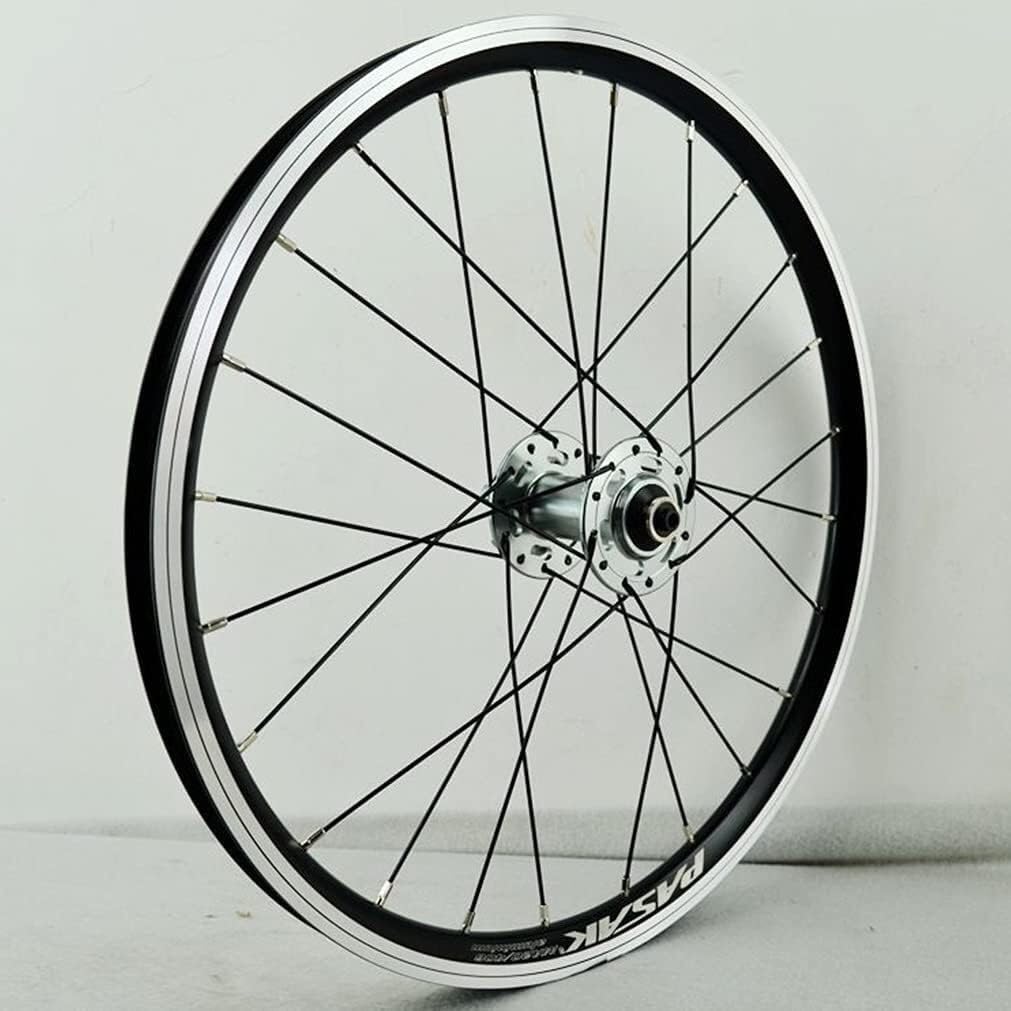 Juego de Ruedas para Bicicleta de 20" con Llantas 406 y bujes de liberación rápida para Bicicletas de 7, 8, 9, 10, 11 y 12 velocidades (Color: Negro, Tamaño 406A)