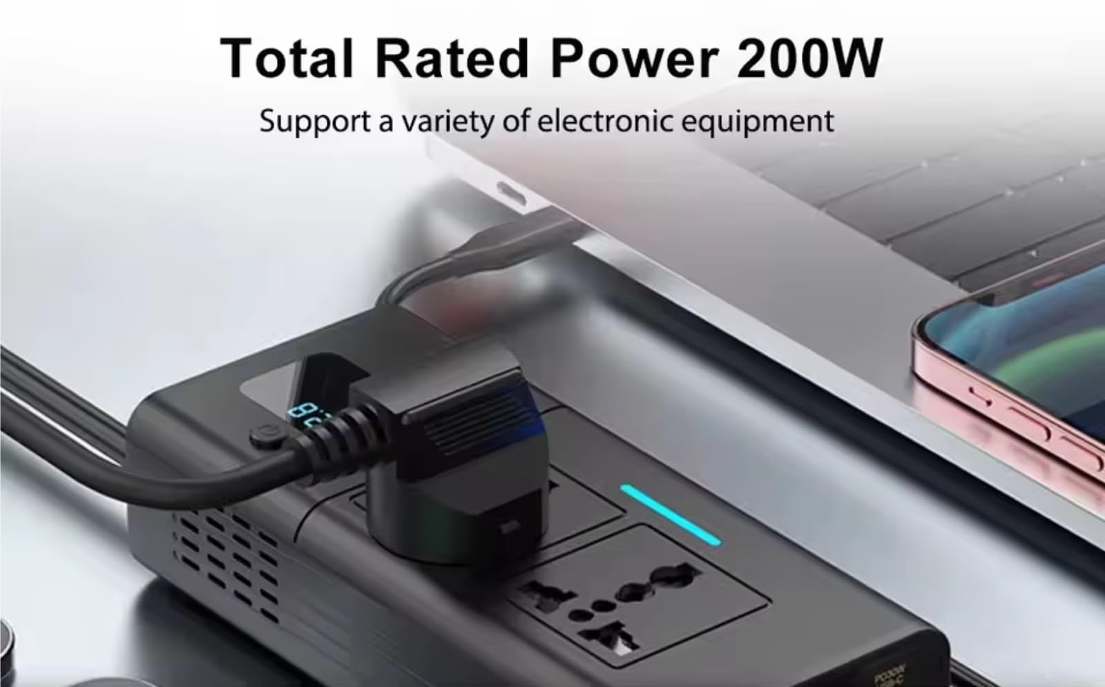 Inverter Onda Pura Inverter Auto 220v Convertitore Di Potenza Da 12 A 220 Volt 200 W Veicoli A 12 V Convertitore