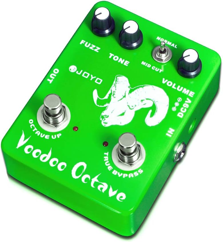 Octave Fuzz Pedal Germanium Fuzz 60's Rock Effect with "Mid-cut" for Electric Guitar - True Bypass (Voodoo Fuzz JF-12)