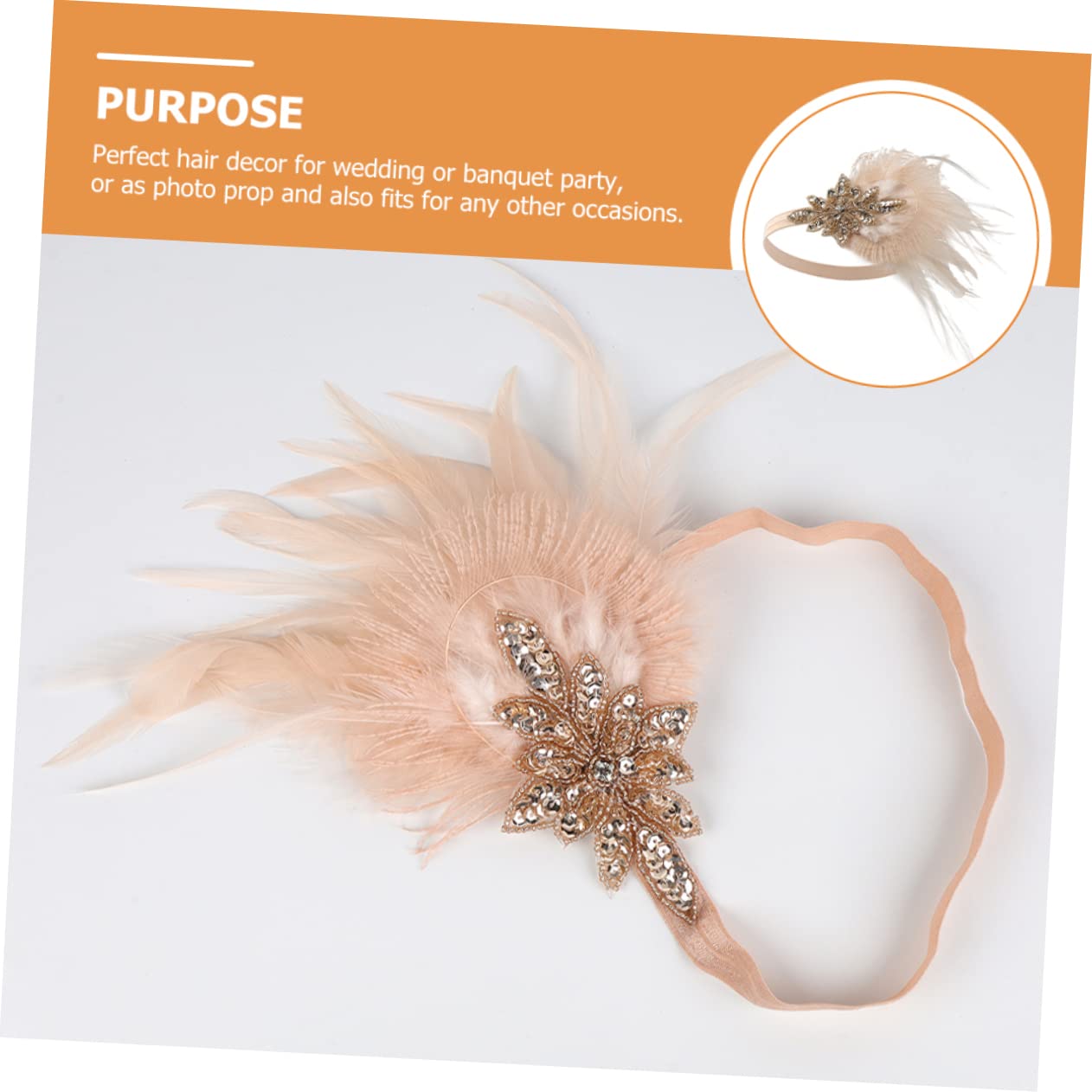ABOOFAN 5 Piezas Diadema De De Boda Pelo Mujer Antiguo Venda 20s Cristal