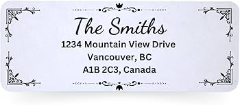 Colorful Images Transparent Clear Rolled Return Address