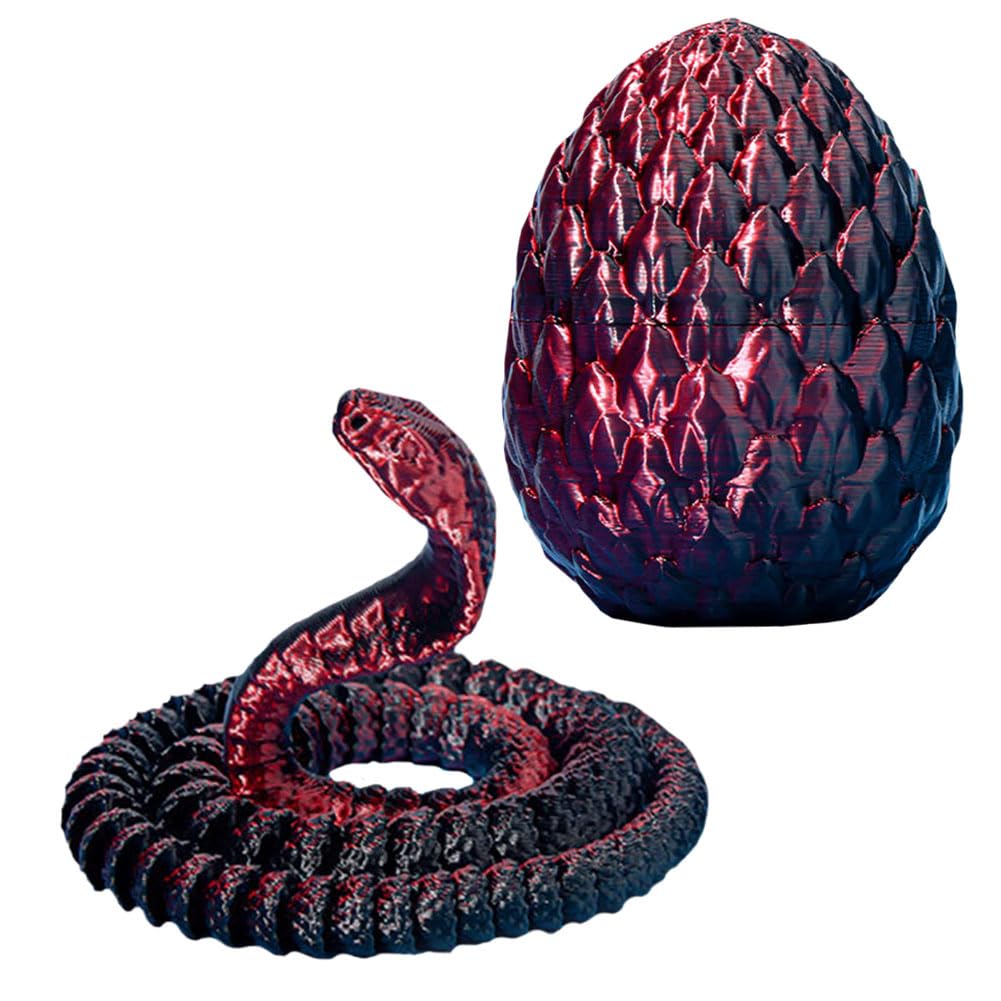 Landrain 3D Gedruckte Schlange 60cm - Leuchtendes Spielzeug