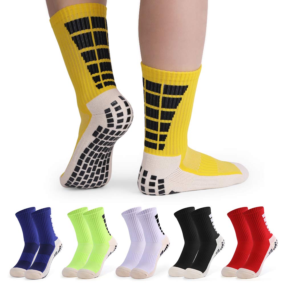 Lixada Chaussette de football unisex - Chaussettes de sport et de course à pied - Antidérapantes avec poignées - 3/6 paires (39-46 Lixada Chaussette de football unisex - Chaussettes de sport et de course à pied - Antidérapantes avec poignées - 3/6 paires (39-46