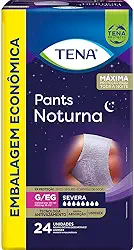 Tena Pants Noturna, Roupa Íntima para Incontinência Urinária, G/EG - 24 unidades
