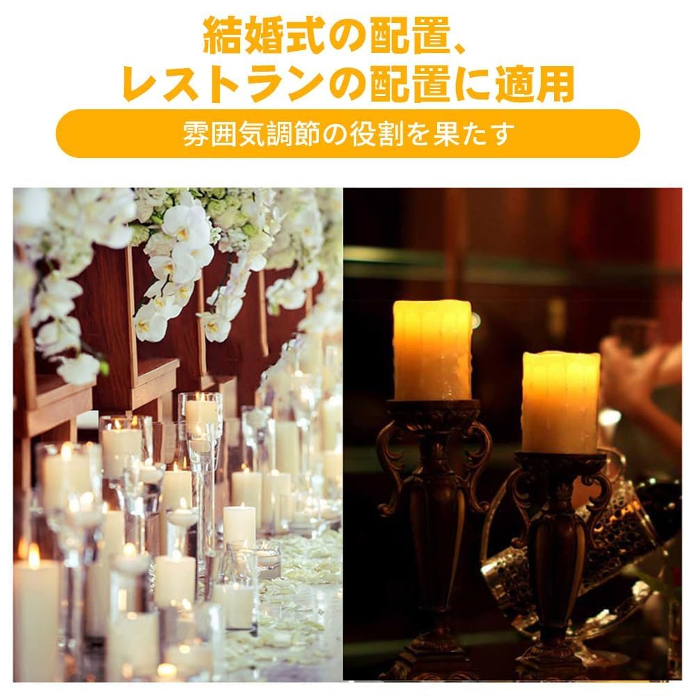Amazon.co.jp: LEDキャンドルライト LEDガラスキャンドル3点セット