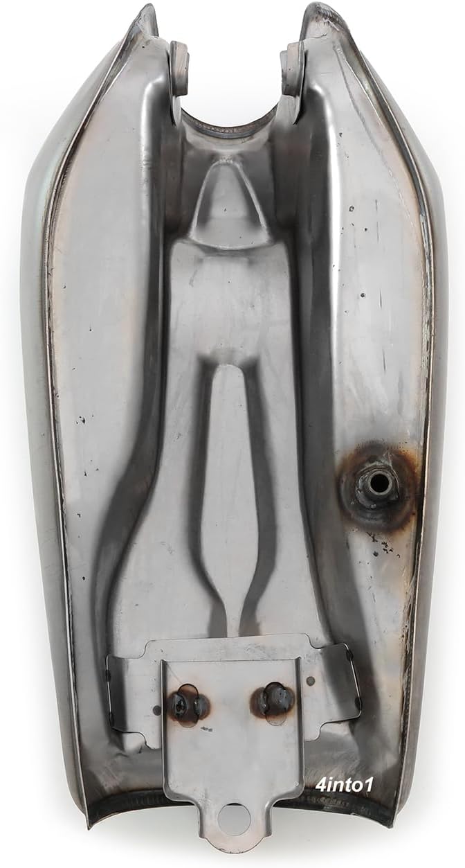 The San Bruno Cafe Racer Gas Tank - Raw Steel - Motorcycle Gas / Fuel Tank 2.4 Gallon 9L
