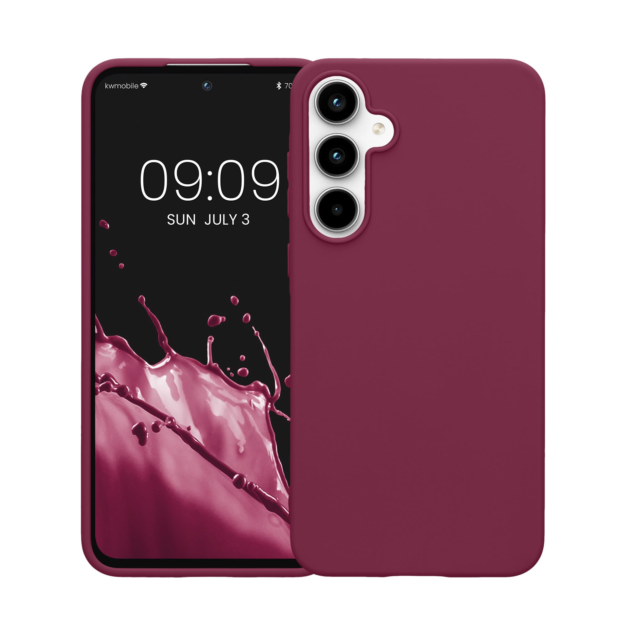 Custodia Kwmobile Per IPhone 13 – Silicone TPU Morbido, Antiscivolo E Viola Magenta
