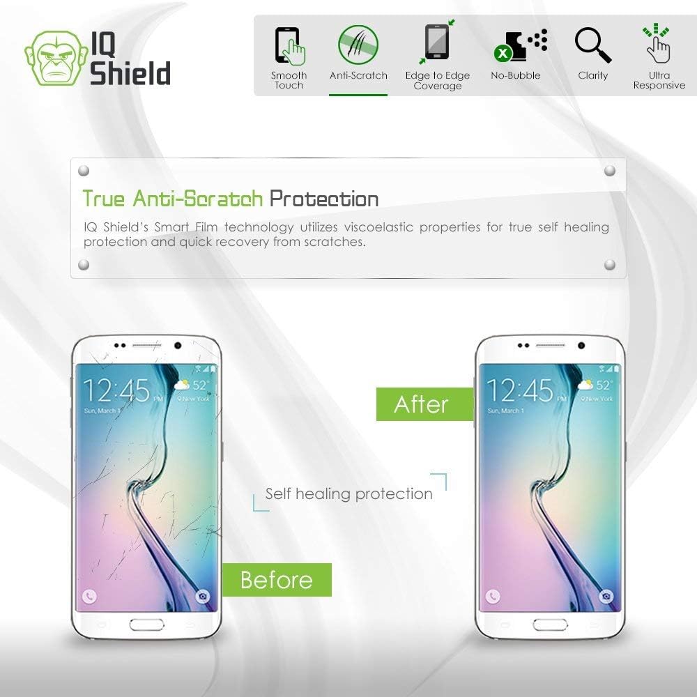 IQ Shield Screen Protector Compatible with Samsung Galaxy S7 Edge (Full Coverage) Anti-Bubble Clear Film