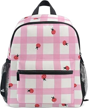Ladybug Toddler Backpack for Girls 3-8, Lightweight Mini backpack
