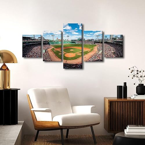 Miniatura 226 de Decoración de pared, lienzo para estadio deportivo de Estados Unidos, arte de pared moderno Fenway Park en Boston, arte de pared para oficina, sala