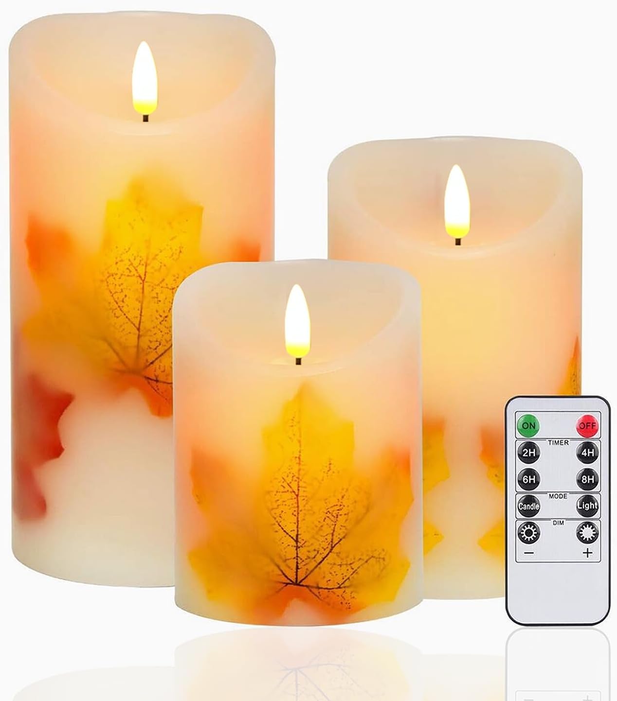 Flameless LED Pillar Candles with Timer & Remote Control, Safe Warm Glow, Battery Operated, 3-Piece 3"×4"/5"/6" Set, Waterproof Decorative Candles for Home, Wedding, Table & Outdoor Use