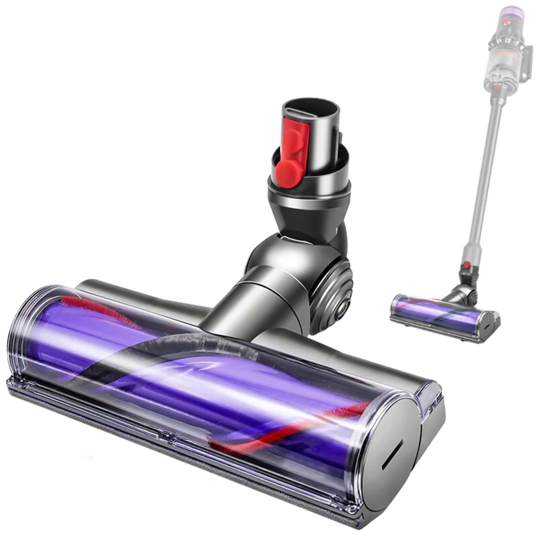Cepillo eléctrico para Dyson V12 Detect Slim y V10 Digital Slim con limpiador de accionamiento directo intercambiable y boquilla de suelo de turbina, cabezal eléctrico para suelos de madera dura y