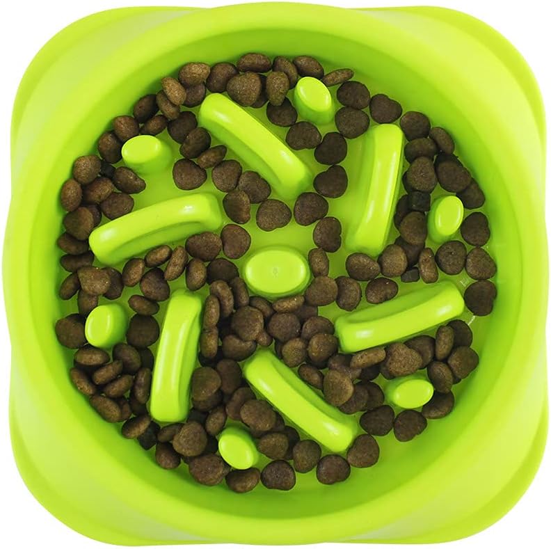 MONDOTOY Dog Feeder Slow Eating Pet Bowl Eco-Friendly Durable Non-Toxic Preventing Choking Healthy Design Bowl for Dog Pet Slow Feeder