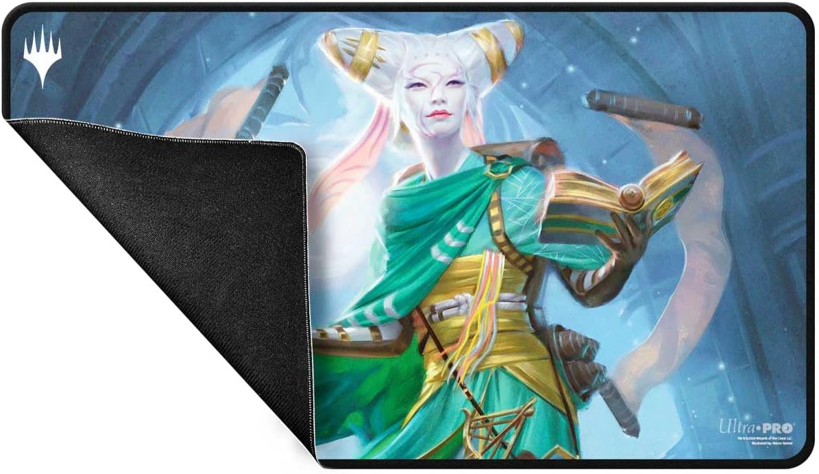 Ultra PRO - Innistrad Remastered Tamiyo, Field Researcher Black Stitched Playmat for Magic: The Gathering, Gaming Accessories, MTG Tabletop Gaming Gear, Card Game Supplies, TCG Playmat, Card Game Mat