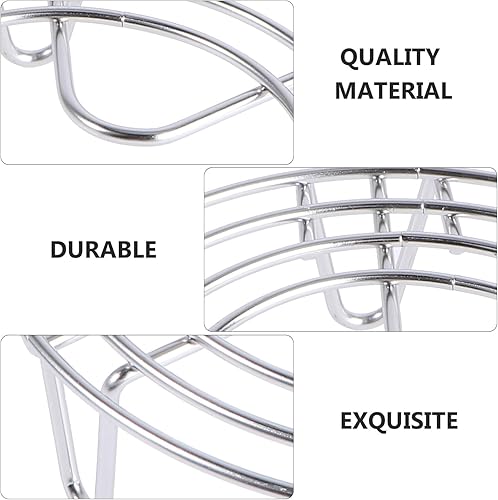 Miniatura 5 de Tofficu Estante de vapor de acero inoxidable para ollas, estante de enfriamiento redondo de 6.3 pulgadas (diámetro)1.6 pulgadas (altura), estante de