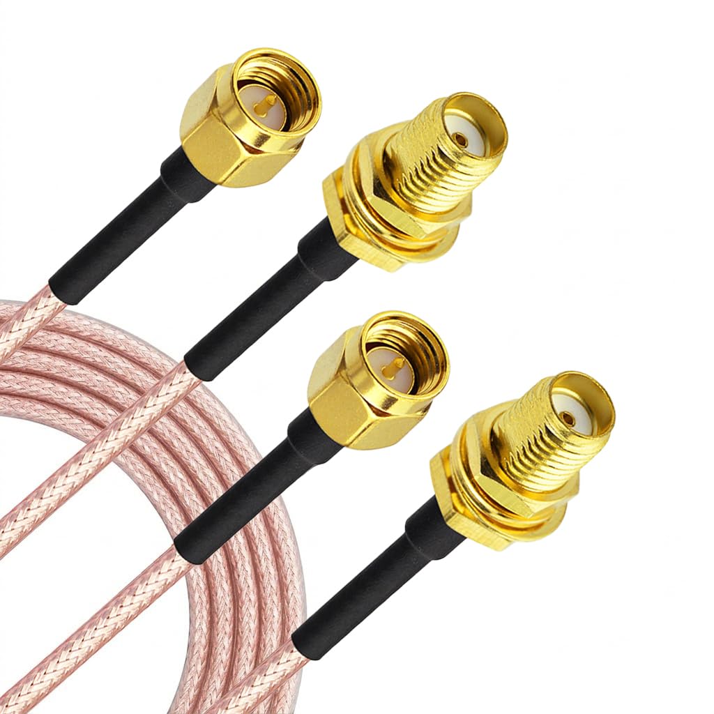 Superbat Cavo SMA 60cm Prolunga Antenna WiFi SMA Maschio a Femmina Doppia Schermatura RG316D 50 Ohm Per Router 4G LTE, Gateway, Rete Cellulare, SDR, Ricevitore USB, Radio Amatore (2 pezzi)