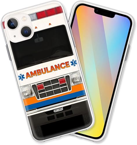 CUBICER Funda de teléfono para ambulancia, diseño suave, a prueba de golpes, funda de silicona para regalos decorativos, cubierta de pantalla