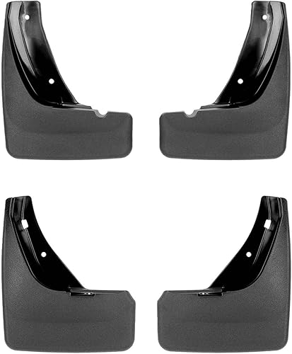 WeatherTech Guardabarros personalizado sin taladrar para Hyundai Santa Cruz - Juego delantero y trasero (110149-120149), color negro