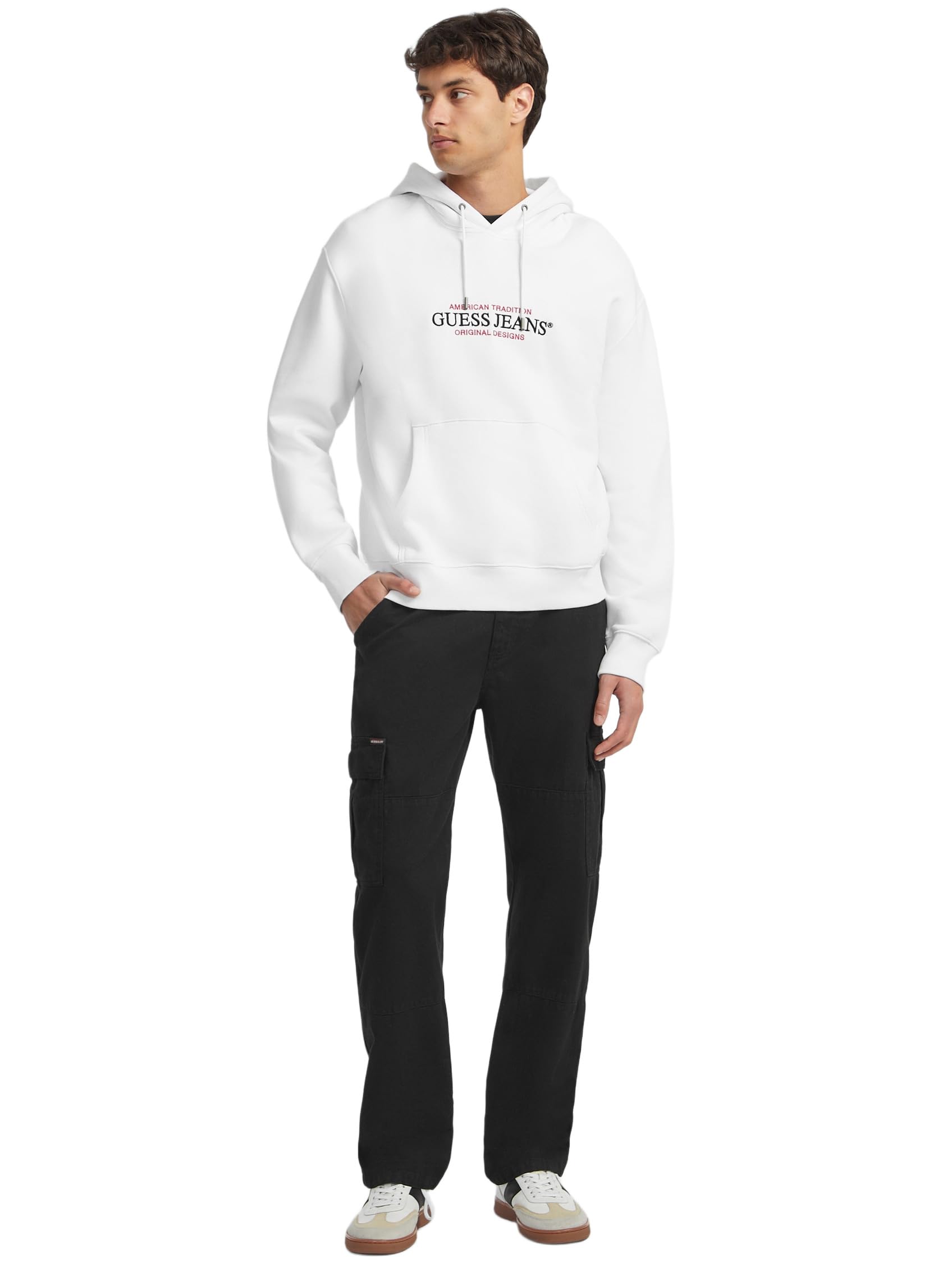 FELPA Uomo GUESS JEANS M4YQ23 K9V31 G011 PURE WHITE