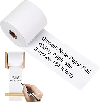 3 Inch White Kraft Note Roll for Wall Mounted Holder Grocery List Memo Board Butcher Paper Holder for Home Decor DIY to-do List 164ft(Only Paper Roll)