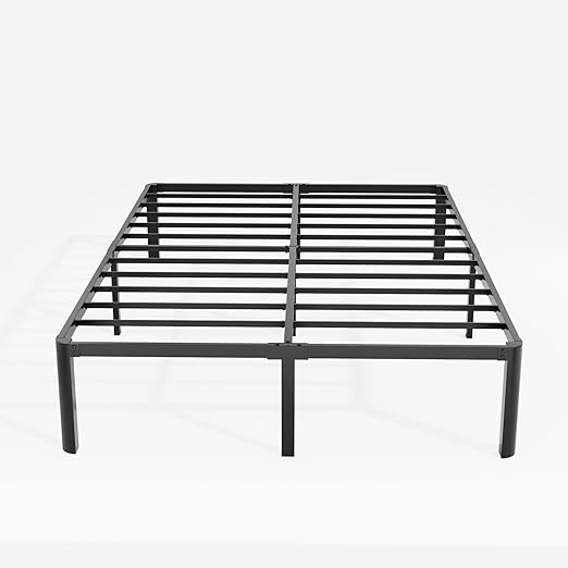 OLALITA 14 Inch Black Metal Queen Bed Frame Sturdy Metal Platform Bed Frame Queen Size Easy