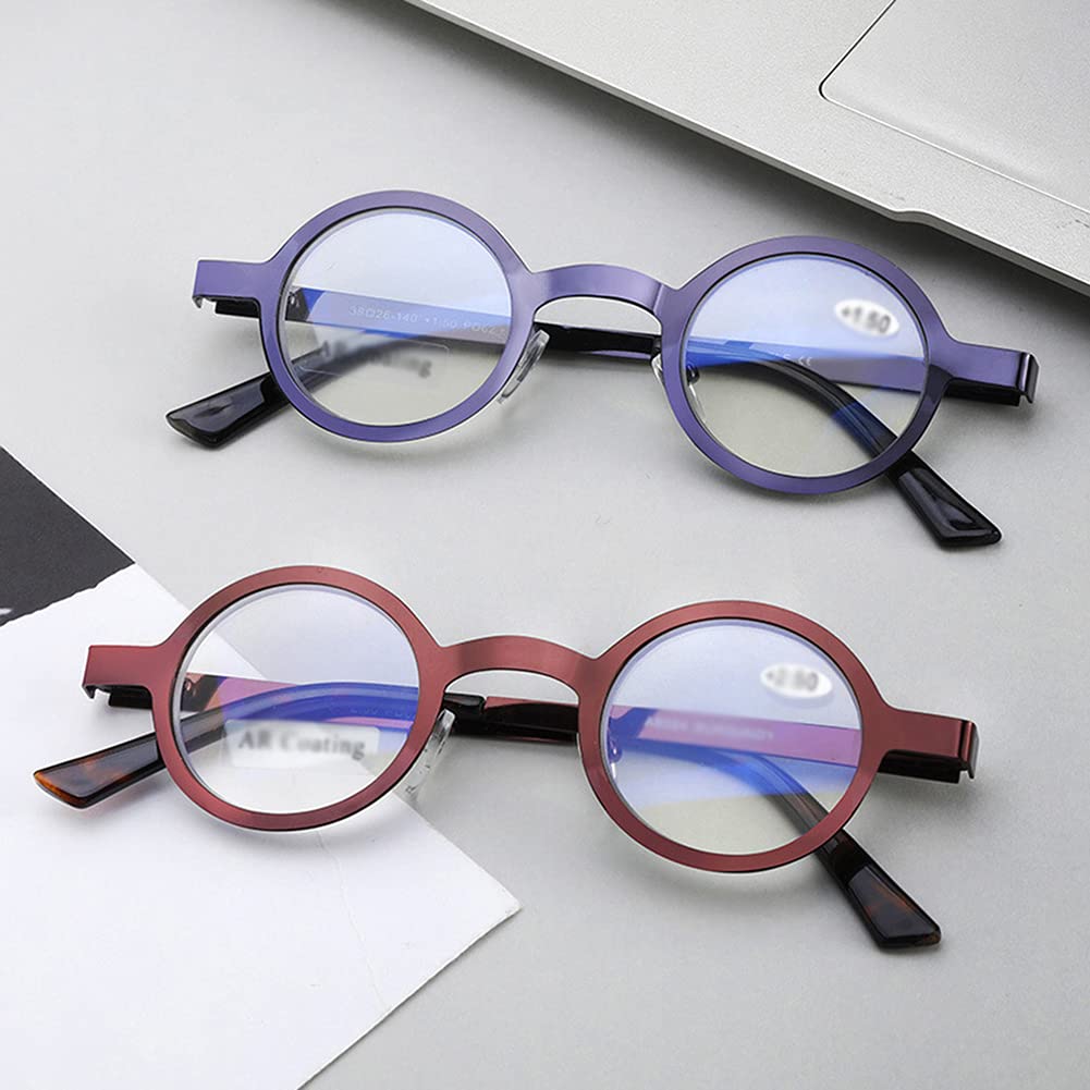 Lunettes anti lumière bleue rondes pour écran et repos