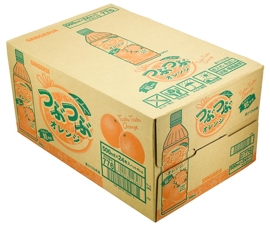 Amazon.co.jp: サンガリア つぶつぶオレンジ 500ml×24本 : 食品・飲料