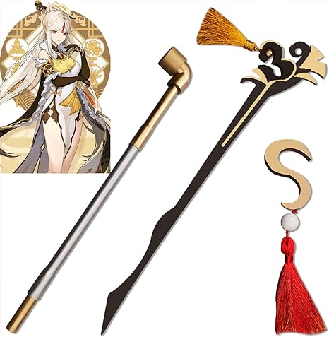Amazon 原神 げんしん コスプレ 道具 凝光 ぎょうこう 掩月天権 かんざし 簪 流蘇 額飾り スモークガン 髪飾り アクセサリー 和装 Genshin Impact グッズ Cosplay ハロウィン クリスマス Pvc製 C コスプレ 仮装 通販