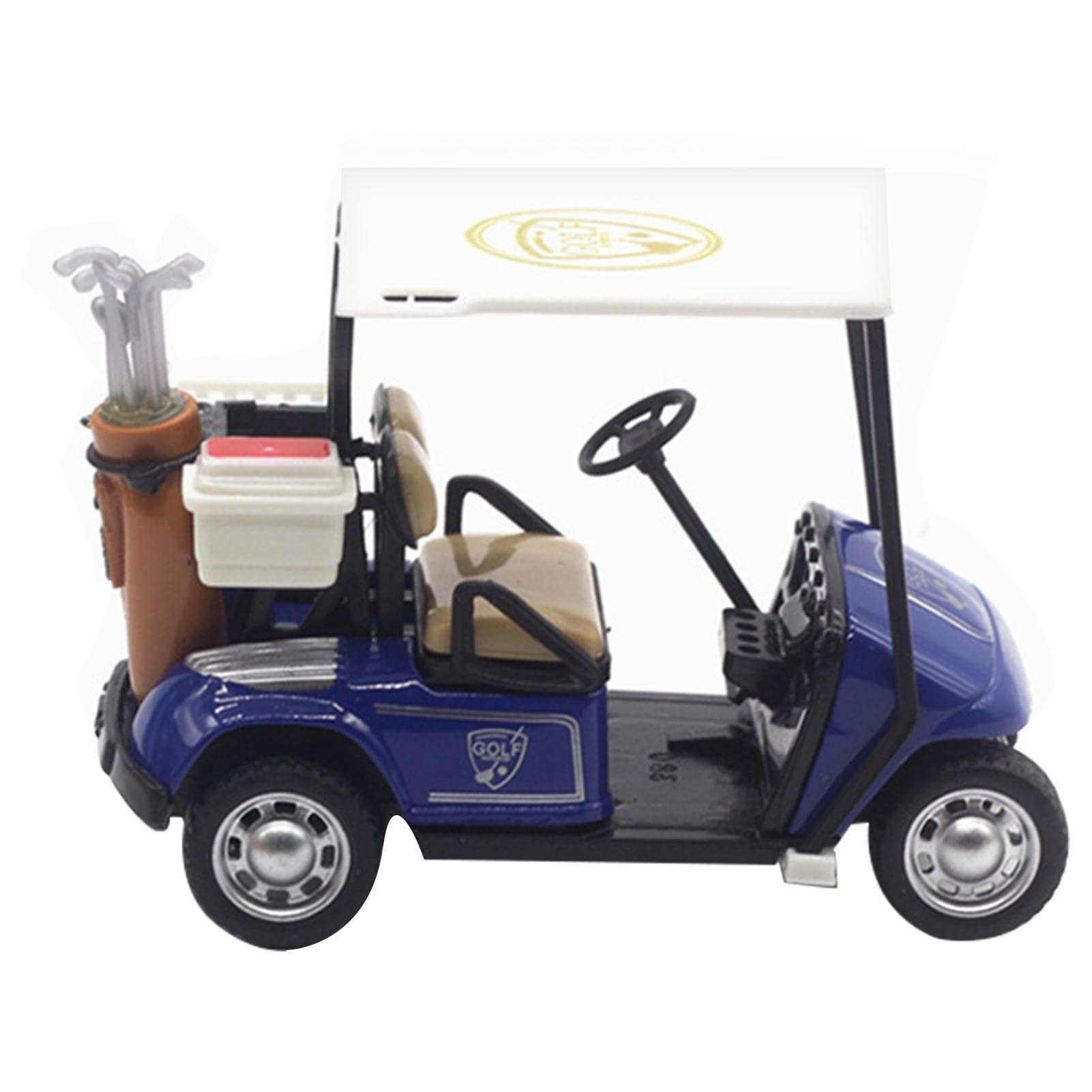 Diecast Golf Cart Model Decor, Pull Back Action Golf Cart, Metal Mini Golf Cart Toy for Party Decorations, Kids Collectible, Home Decoration, Display