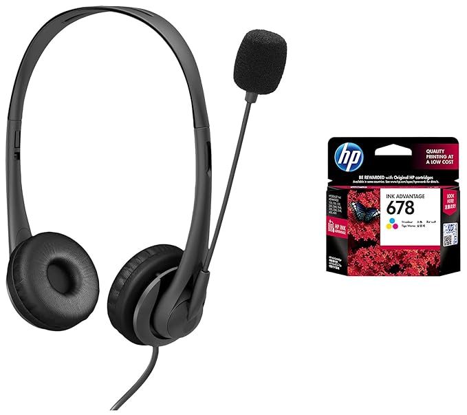 HP Stereo 3.5Mm G2 Wired Over Ear Headphones with Vegan Leather Earcups