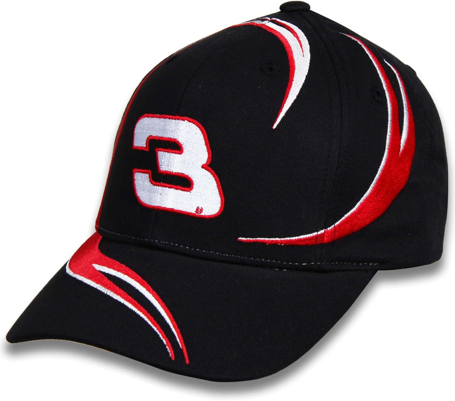 Dale Earnhardt Sr #3 GM Goodwrench Red Swoosh Number Nascar Hat Black - Image 4