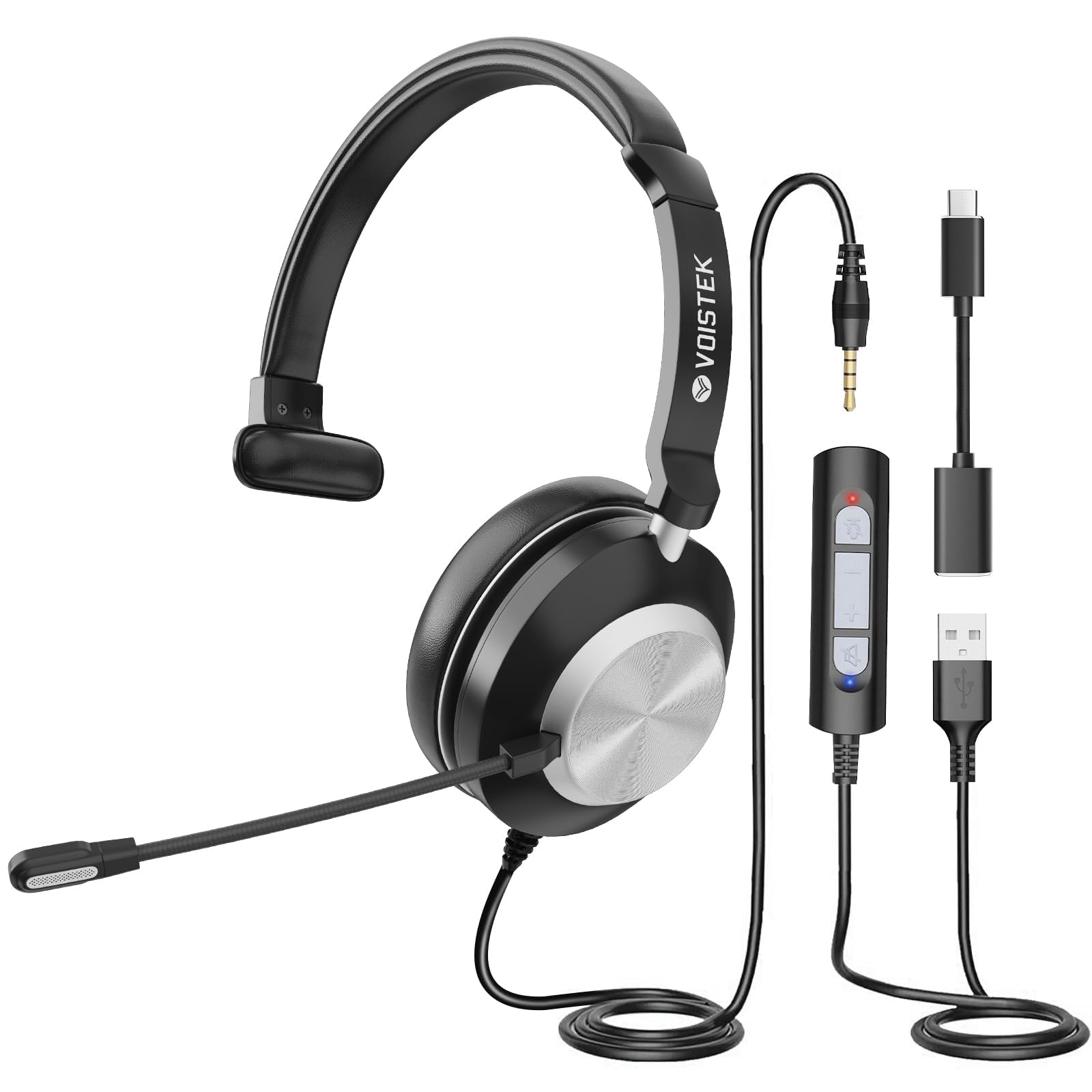 Amazon.co.jp: Voistek アップグレードヘッドセットUSB/Type - C/3.5mm