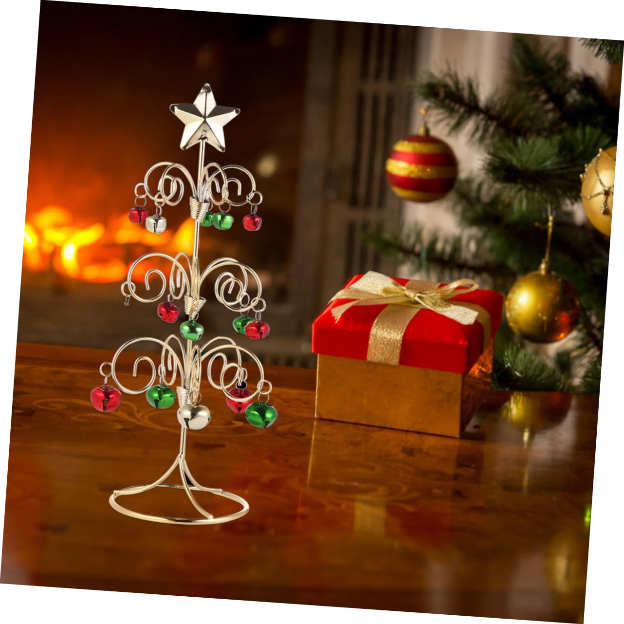 Addobbi Natalizi Mini Albero in Metallo per Decorazioni di Natale Fai da Te Chic