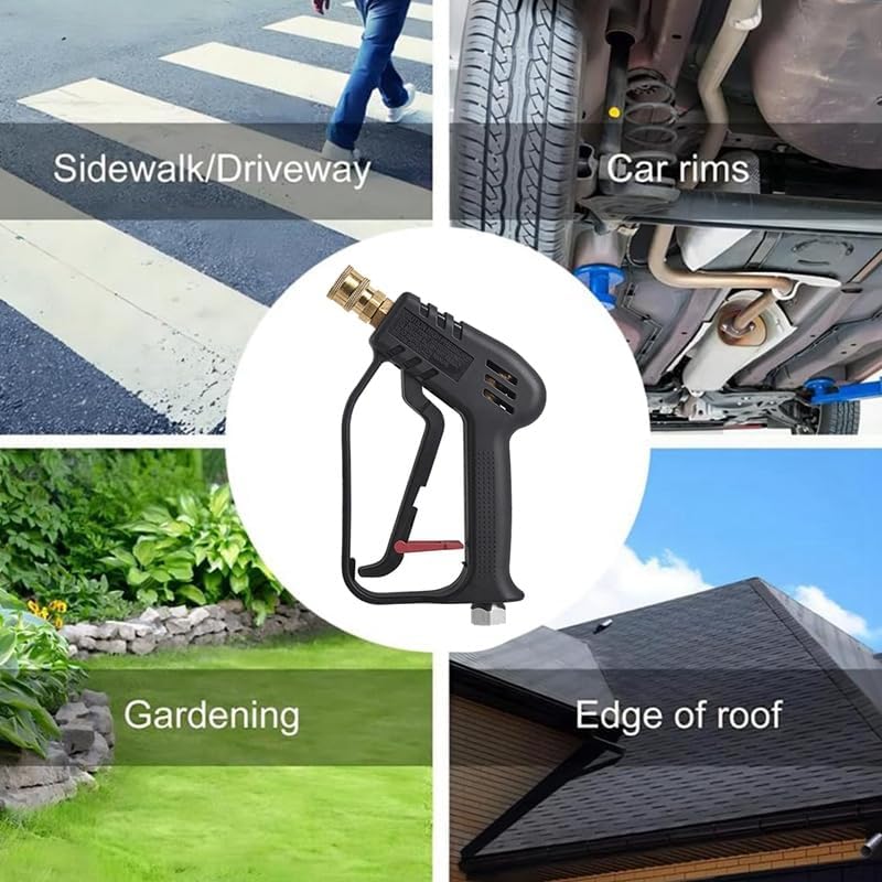 Pressure Washer Nozzles Short Pressure Washer Nozzles with 3/8Inch Swivel Inlet, M22-14Mm & M22-15Mm Adaptor - (Color: Photo Color)