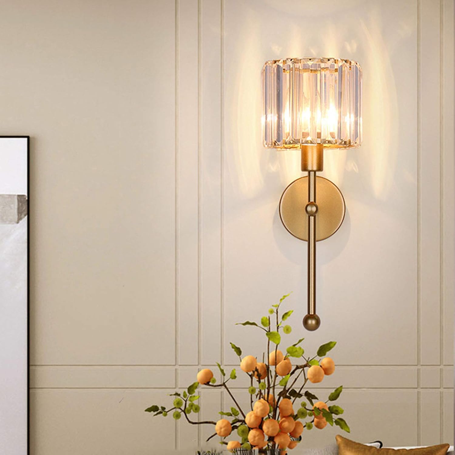 Get Special Price H XD GLOBAL E14 Modern Minimalist Style Wall Sconce Lamps Lighting, Transparent Crystal Wall Light,Corridor Wall Sconces, Bedroom Bedside Wall Lights (Gold) Crazy Deals H XD GLOBAL E14 Modern Minimalist Style Wall Sconce Lamps Lighting, Transparent Crystal Wall Light,Corridor Wall Sconces, Bedroom Bedside Wall Lights (Gold)