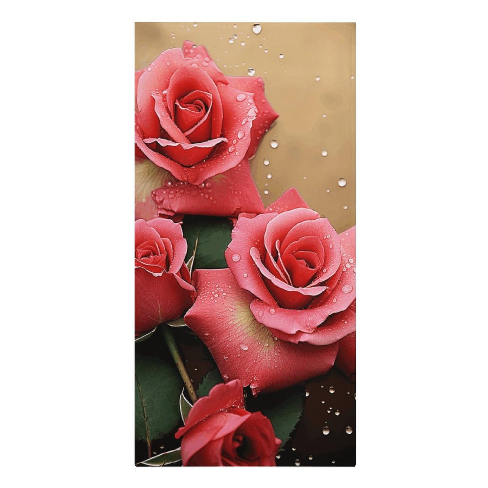Khauerbc Style Roses Quick Dry Towels,Quick Dry Super Absorbent ，Large Oversized Beach Towel，61.4 * 30.3 Inches. Fiber Beach Towels Is Sand Proof Tropical Beach Essentials.