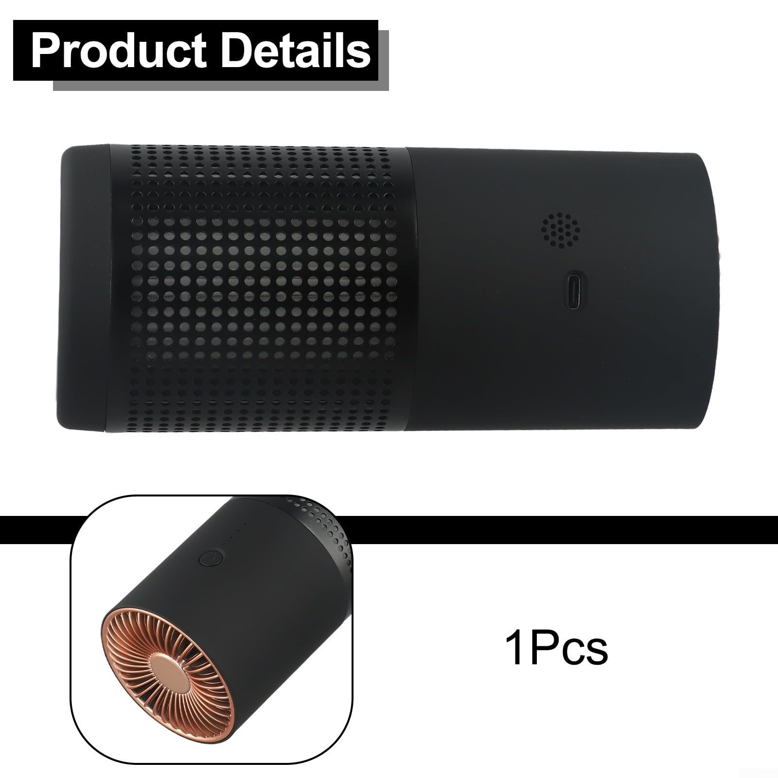 FACAIIO Mini purificatore d'aria per auto, da scrivania, con ioni negativi, USB, piccolo purificatore d'aria portatile, per camera da letto, auto, ufficio, animali domestici, filtrazione multistrato