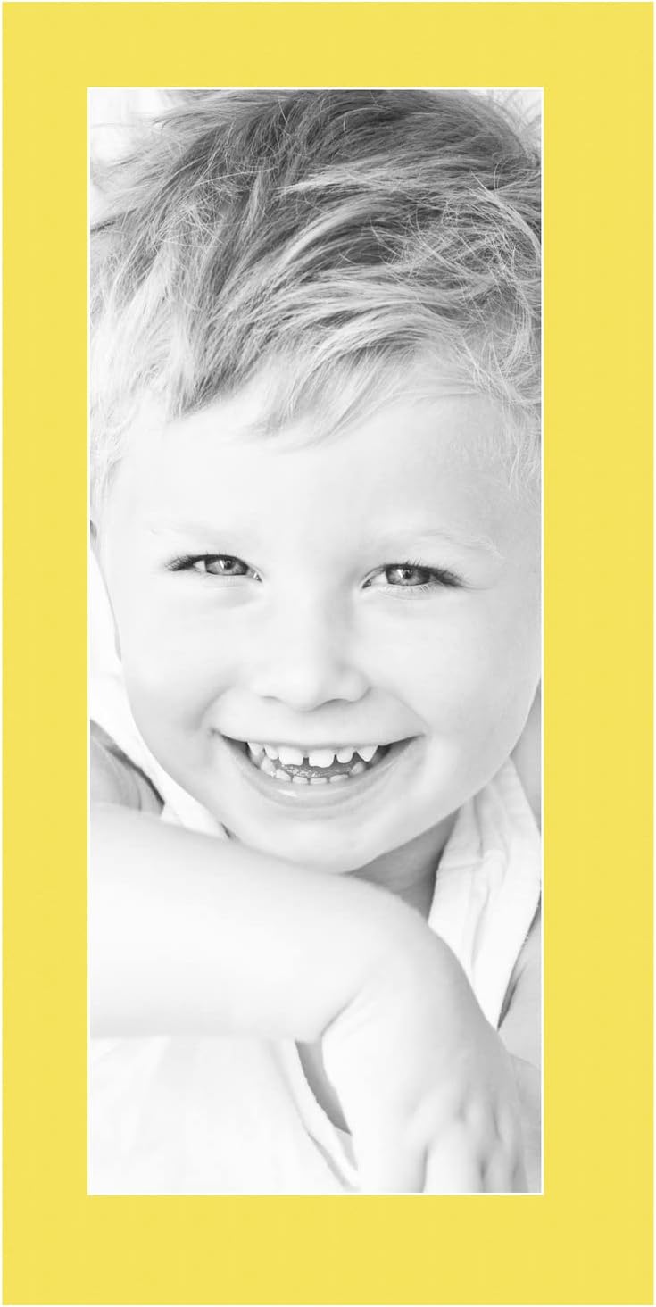 9x22 Buttercup / Canary Custom Mat for Picture Frame with 5x18 opening size (Mat Only, Frame NOT Included)
