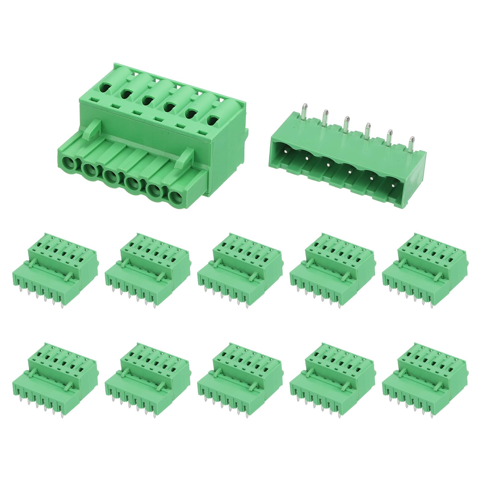 Conector enchufable de 6 pines para proyectos electrónicos con bloque de terminales de tornillo 7